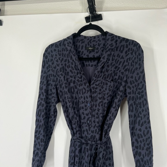 Rails Callan Jumpsuit Long Sleeve Azure Leopard - Picture 3 of 9